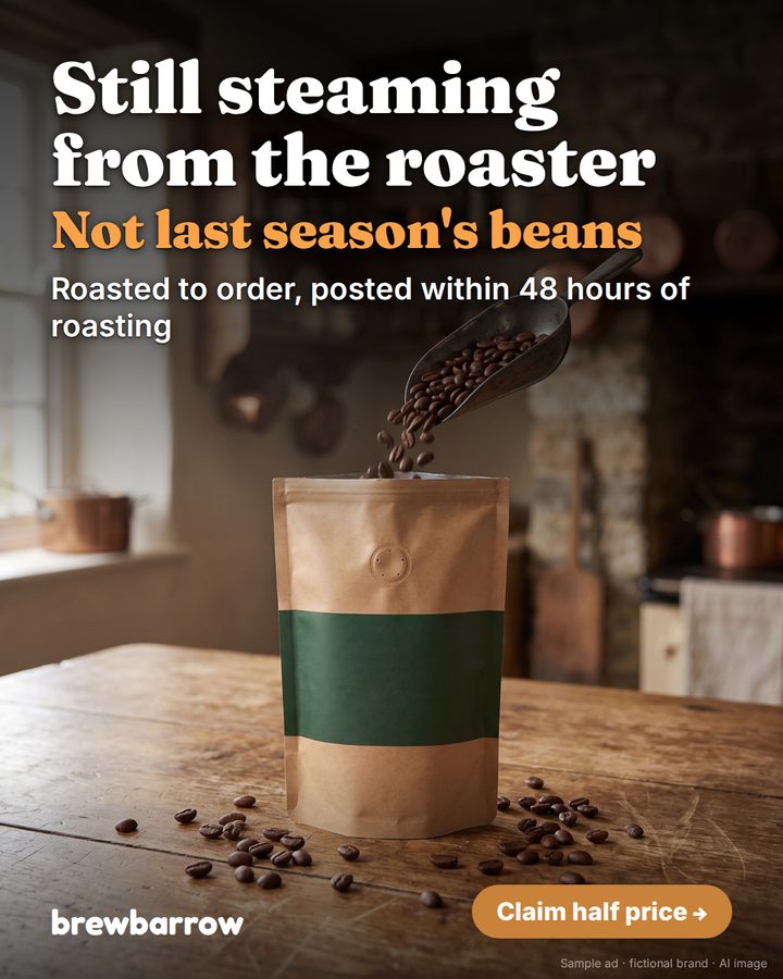 Example photo ad for a coffee brand