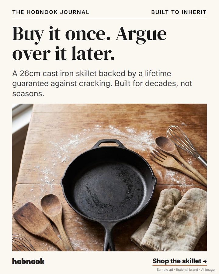 Example ad from a demo brand