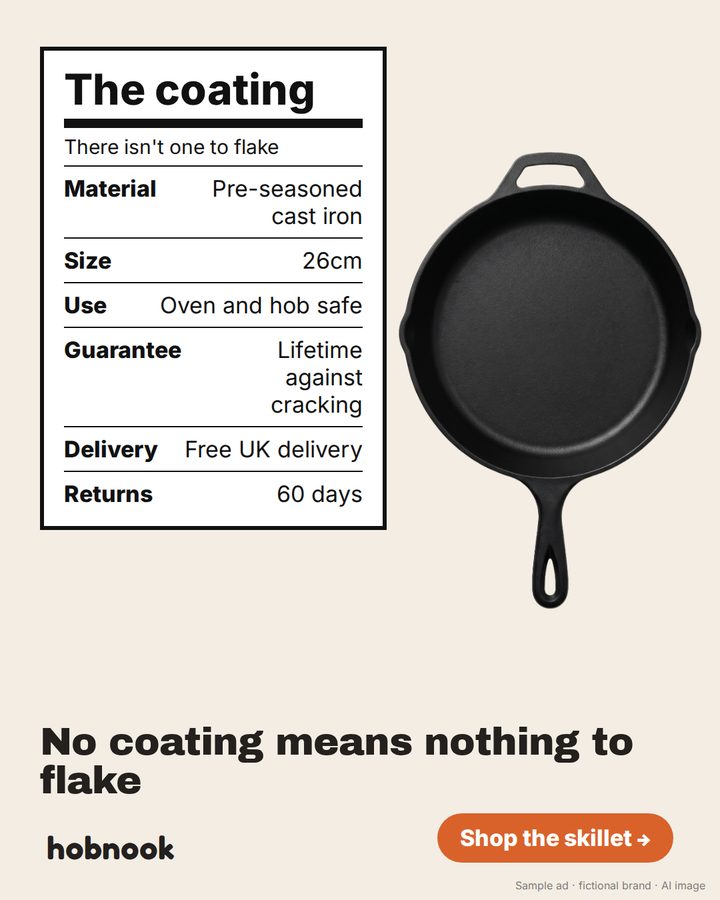 Example ad from a demo brand